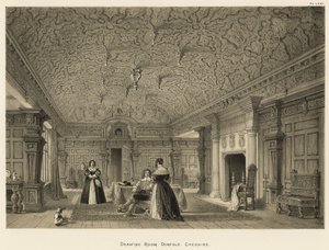 Sala de desenho, Dorfold, Cheshire de Joseph Nash